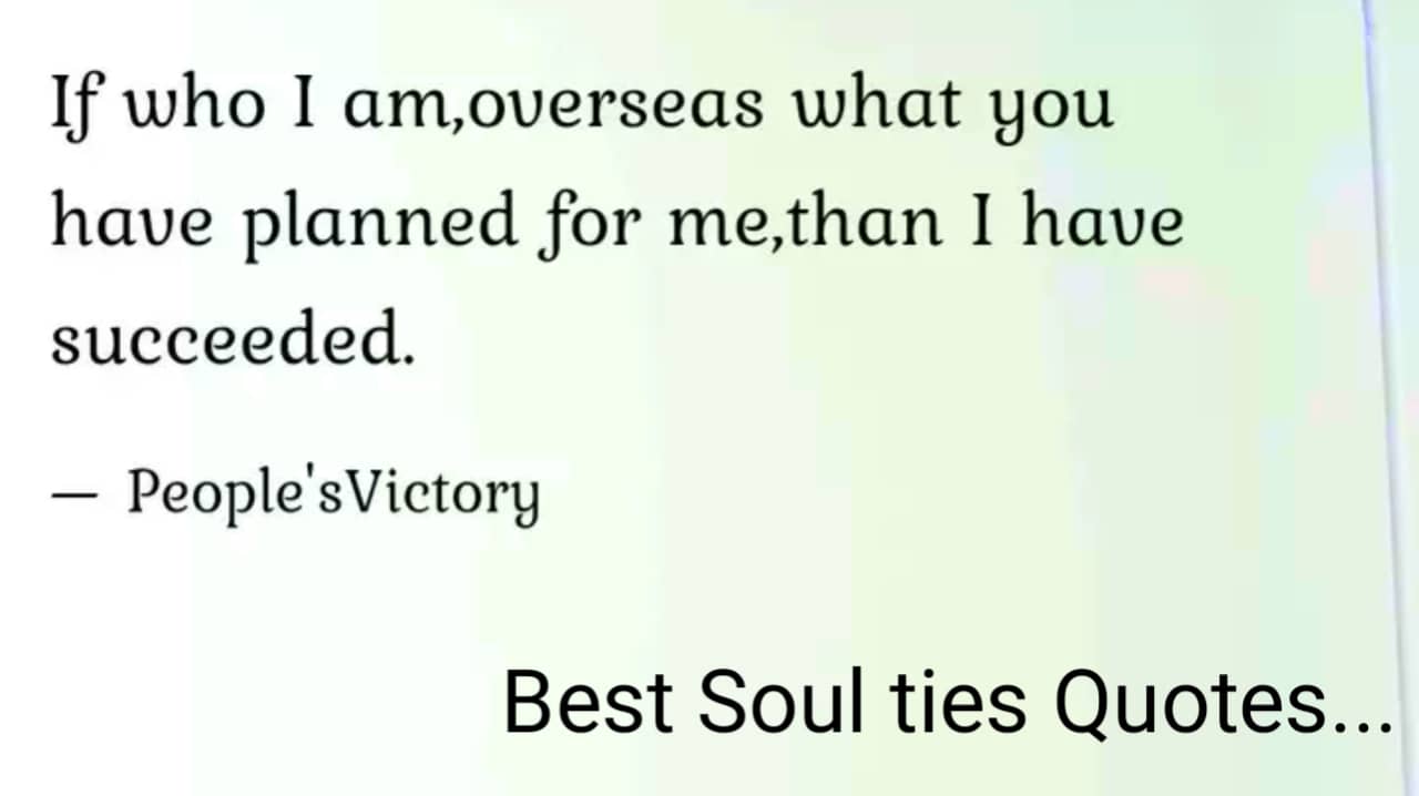 Soul ties Quotes